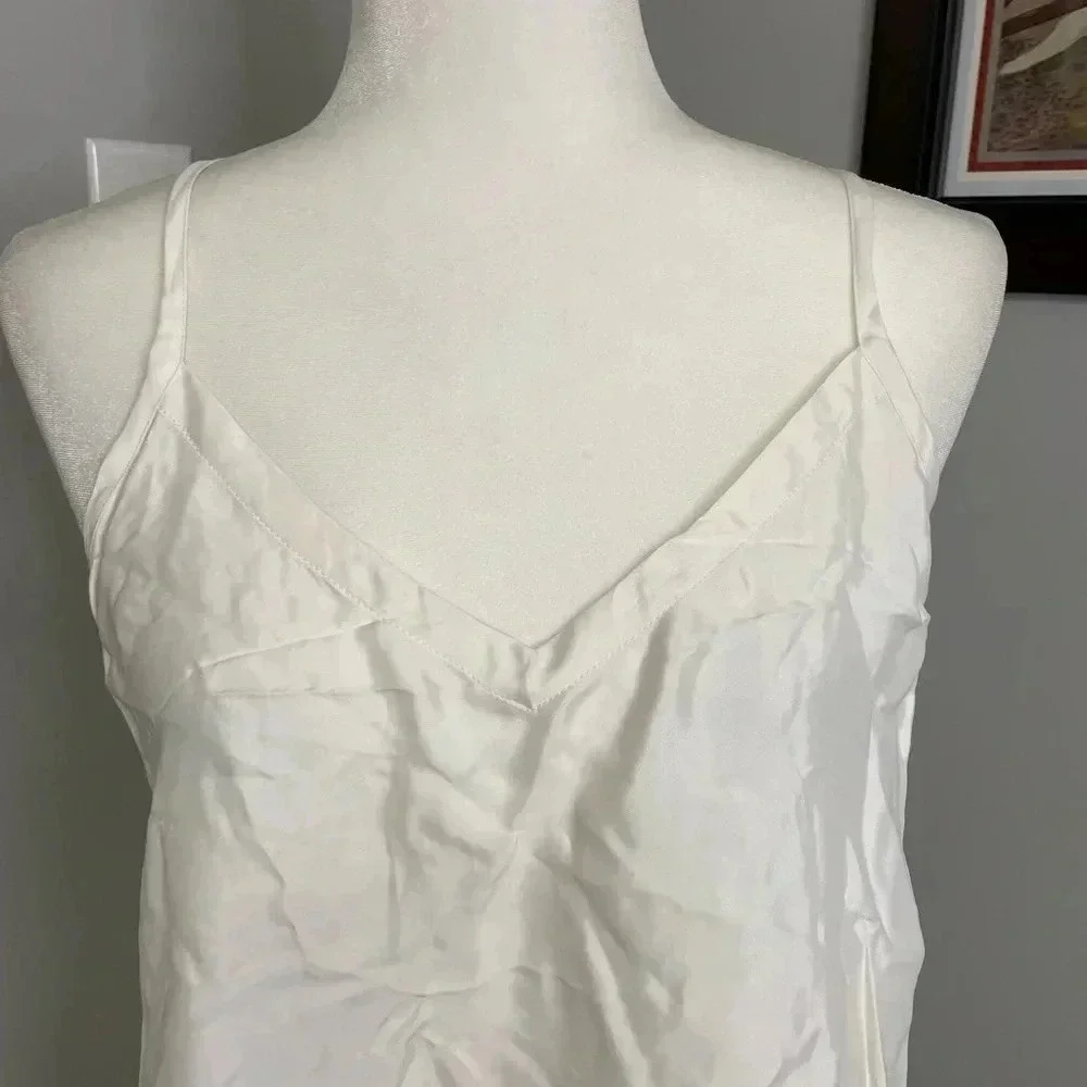 Athleta NWT Women's Calm Cool Slip Dress Ivory Off White Size Medium Retail $119